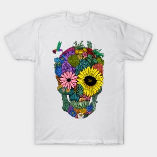 Color flower skull T-Shirt